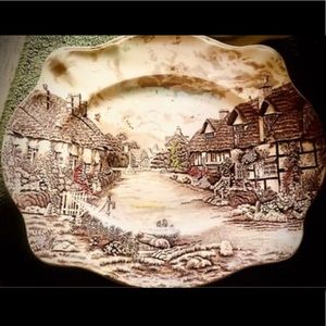 Vintage-Tureen-Dish-Olde English-Countryside-Johnson Bros 3D Serving Platter
